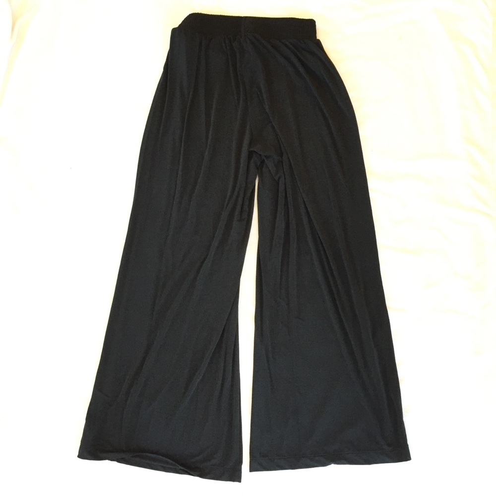 ZARA Black & Tan Side Stripe Pants Wide Leg - Picture 4 of 5